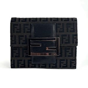 💎💎FENDI Zucchino Canvas Trifold Wallet